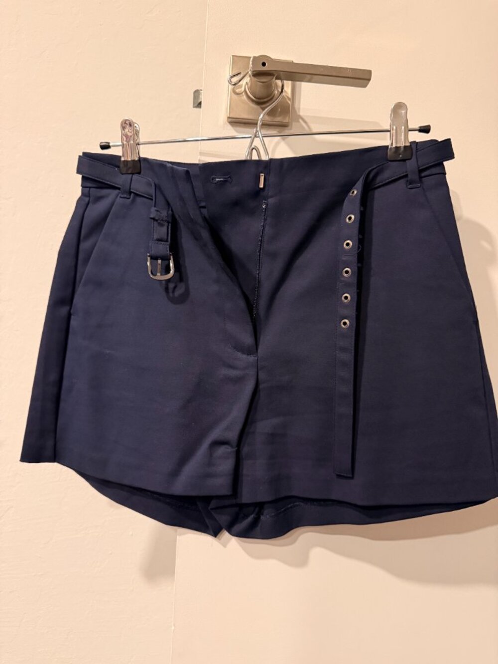 Babaton Belted Trouser Short Navy Size 6